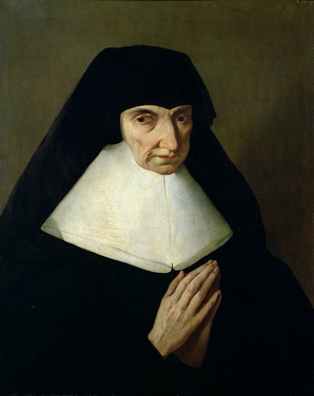 Catherine de Montholonin muotokuva, Dijonin Ursuline-ritarikunnan perustaja tekijältä Jean Tassel