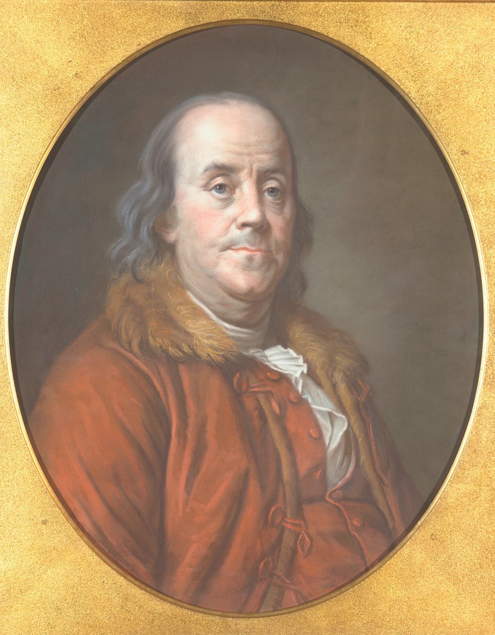 Benjamin Franklin, 1778 (pastelli paperille) tekijältä Jean Valade