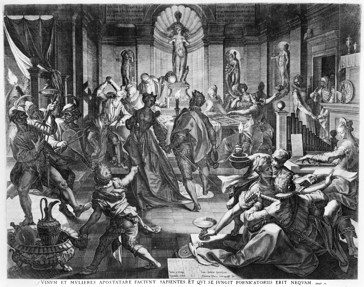 Juhlakohtaus, 1588 tekijältä Jean or Johann Sadeler