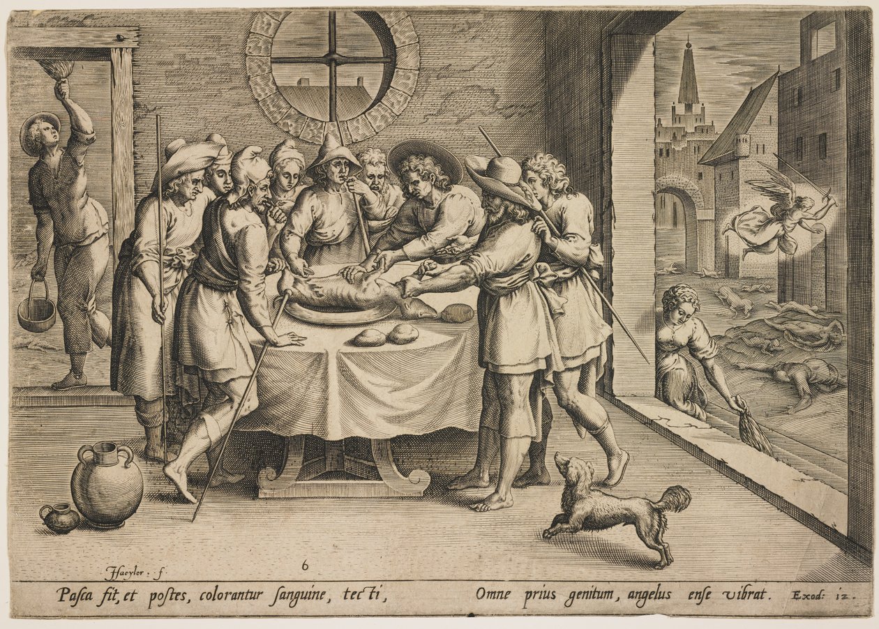 Pääsiäinen (2. Mooseksen kirja 12) tekijältä Jean or Johann Sadeler