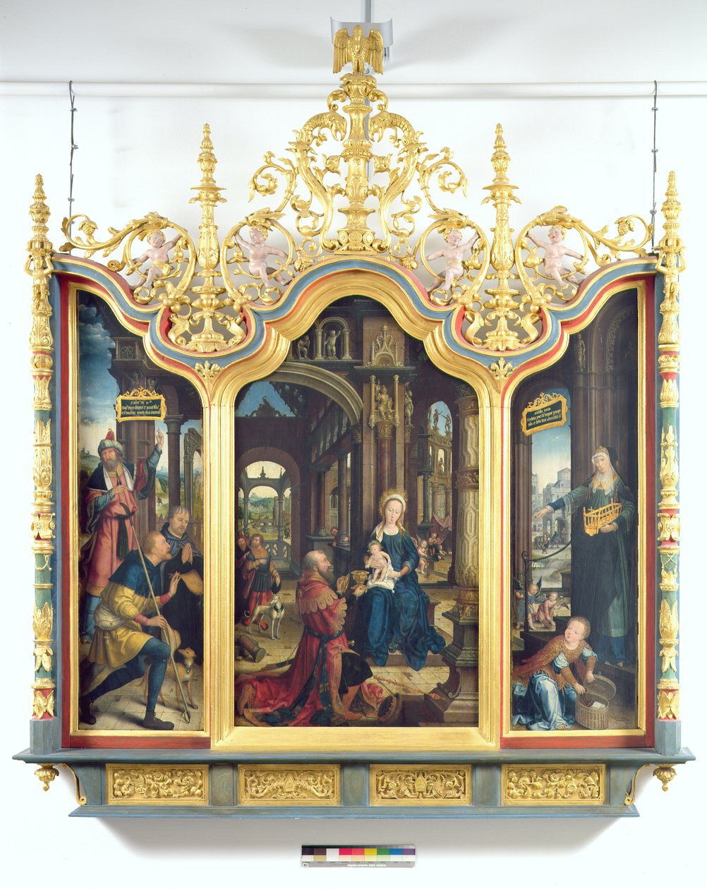 Lapsen Kristuksen palvonnan triptyykki, 1529 tekijältä Jean the Elder Bellegambe
