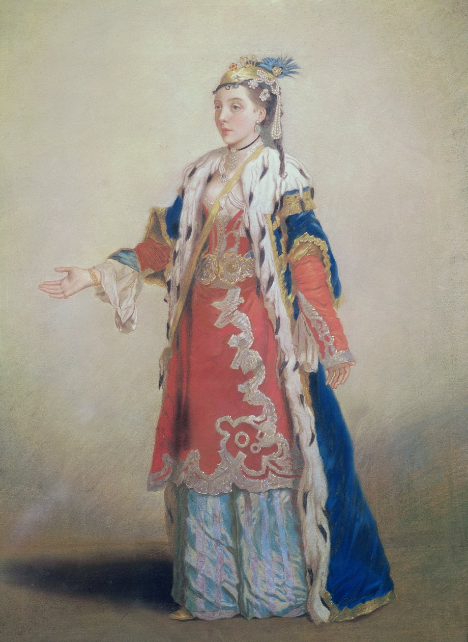 Frankin nainen Perasta, Konstantinopolista, 1738-43 (pastelli paperille) tekijältä Jean Étienne Liotard
