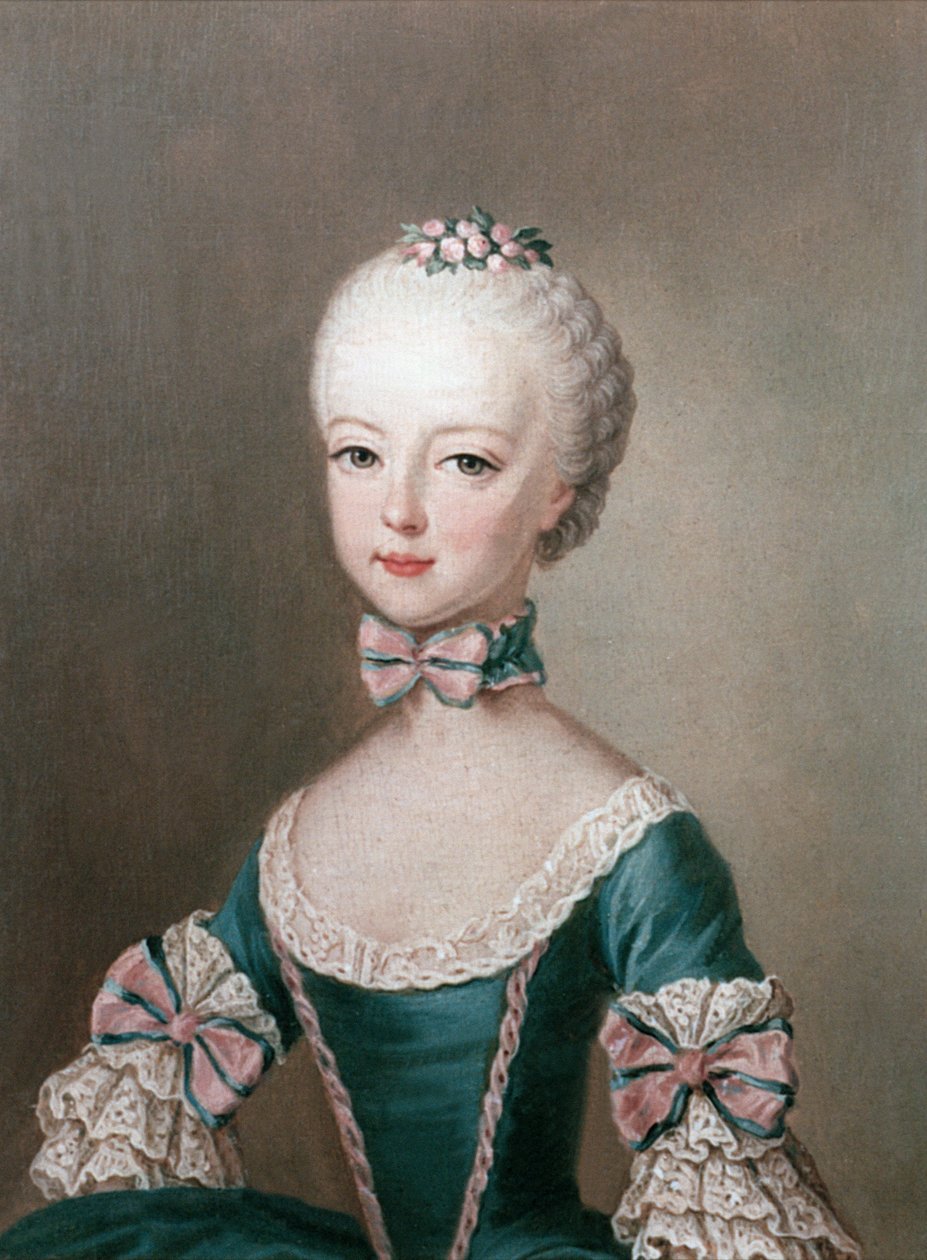 Marie Antoinette (1755-93) keisari Frans I:n ja Itävallan Maria Teresian tytär, Ranskan Ludvig XVI:n puoliso, 1762. tekijältä Jean Étienne Liotard