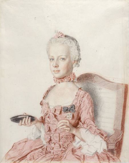 Arkkiherttuatar Maria Antonian muotokuva Itävallasta tekijältä Jean Étienne Liotard