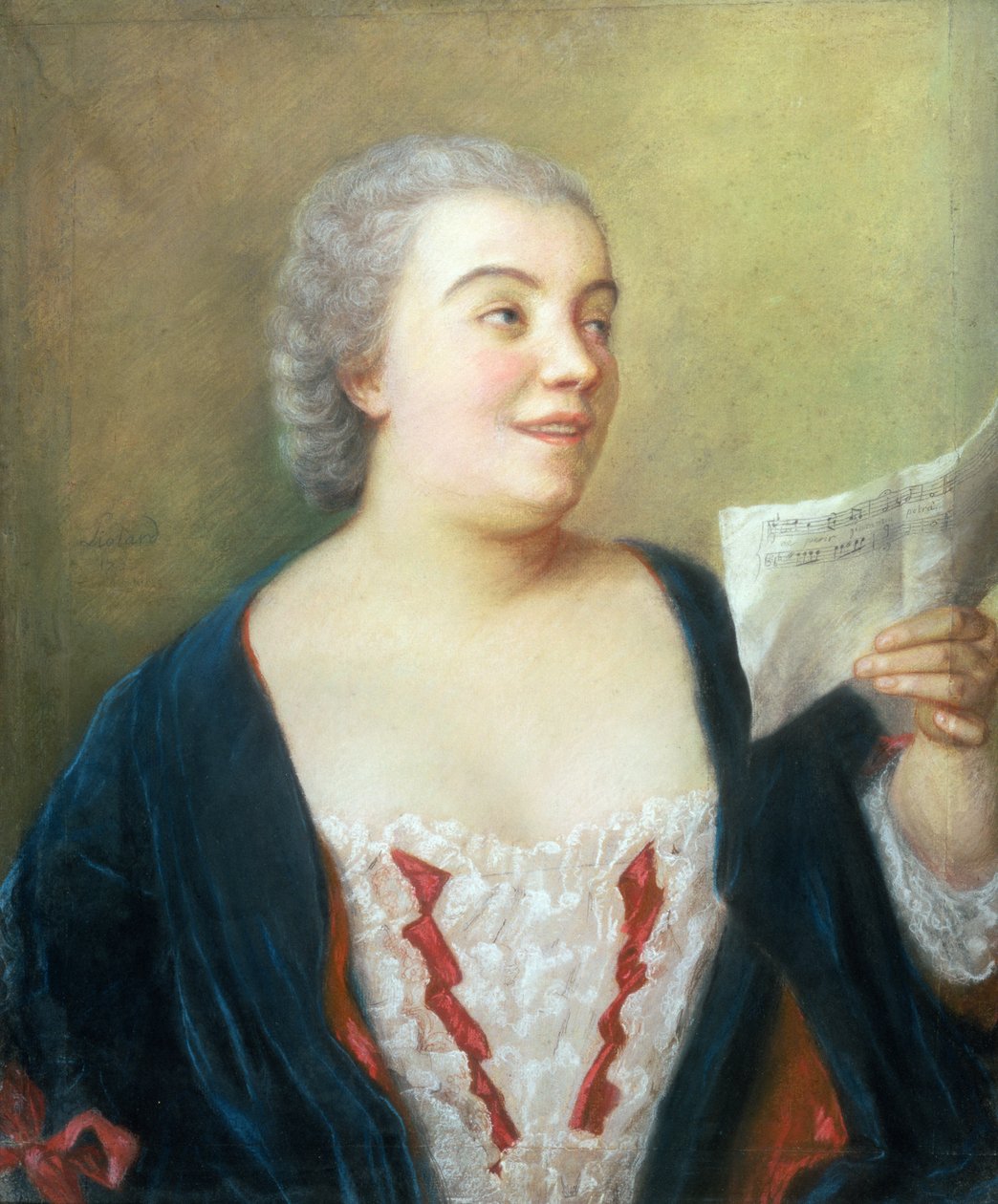 Maria Gunningin muotokuva (guassi) 1749 tekijältä Jean Étienne Liotard