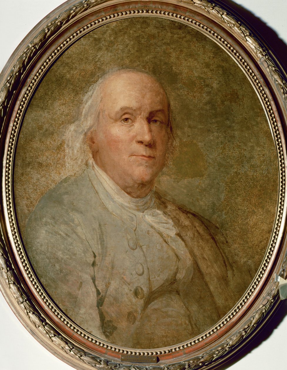 Benjamin Franklin, valtiomies ja suurlähettiläs ... (terrakotta) tekijältä Jean-Antoine Houdon