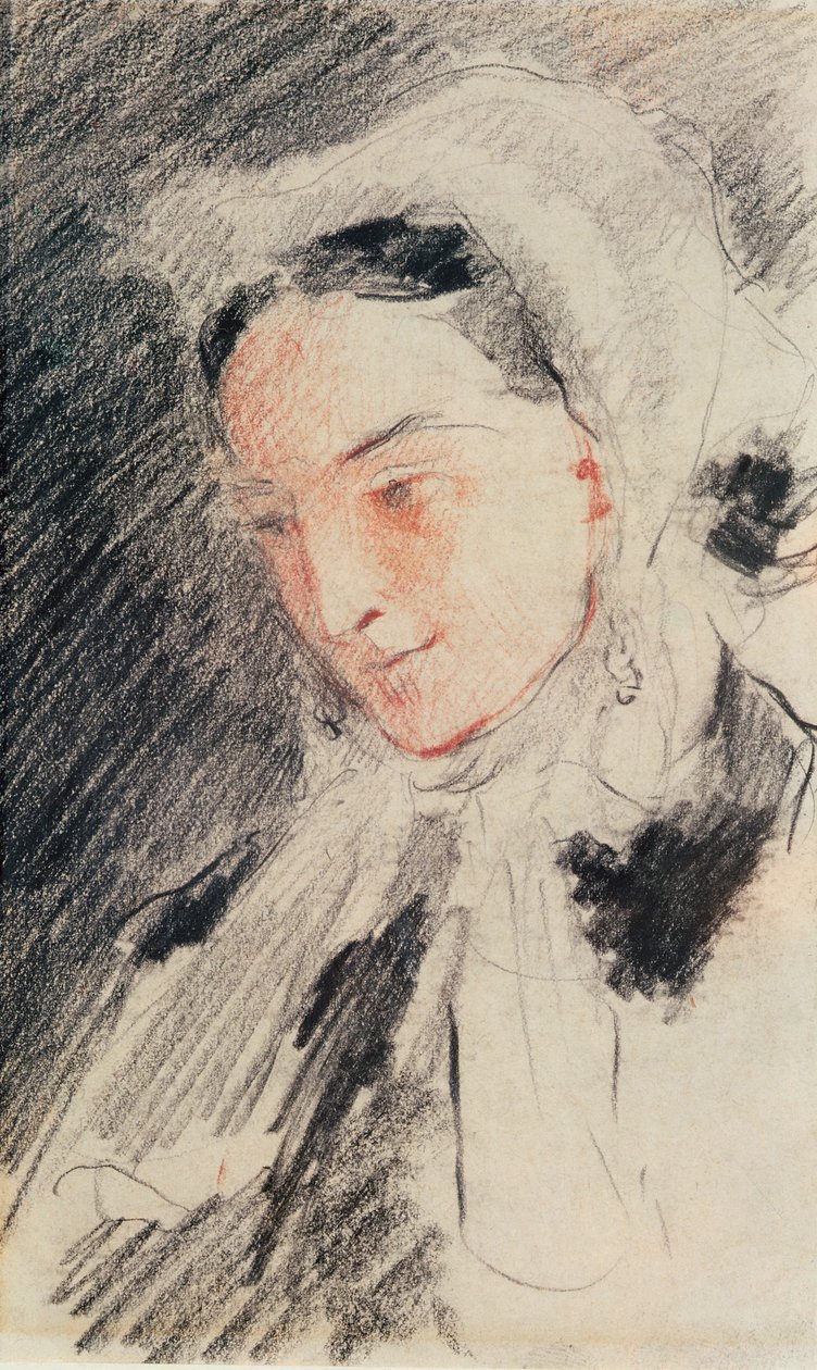 Keisarinna Eugénie (musta ja punainen liitu) tekijältä Jean Baptiste Carpeaux