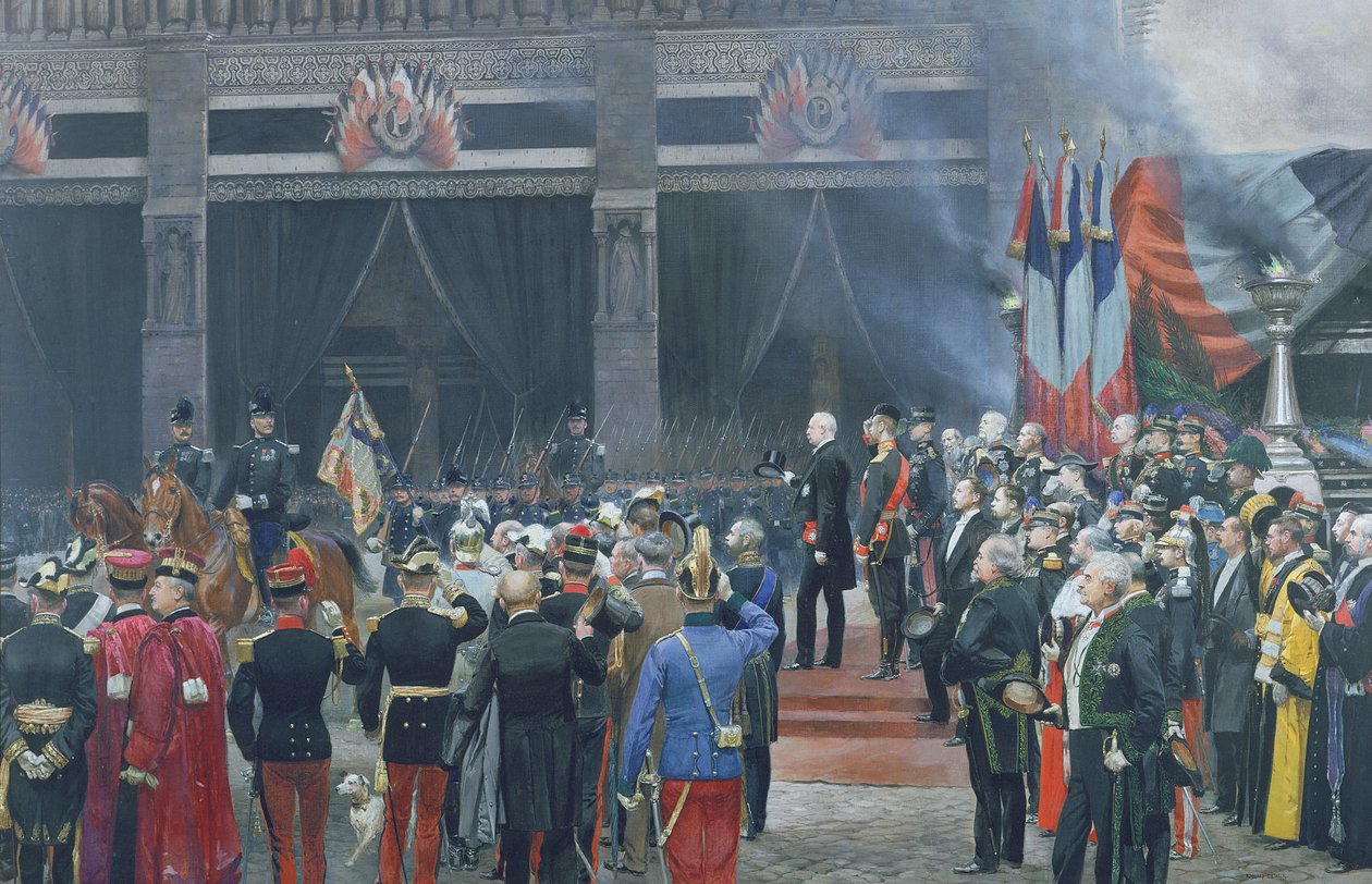 Louis Pasteurin (1822-95) hautajaiset 5. lokakuuta 1895, 1897 tekijältä Jean Baptiste Edouard Detaille