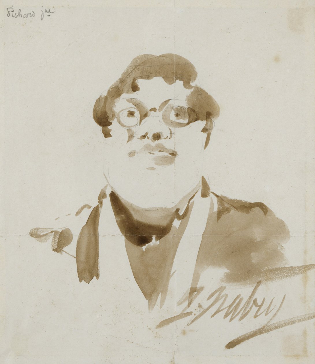 Pichardin muotokuva (muste paperille) tekijältä Jean Baptiste Isabey