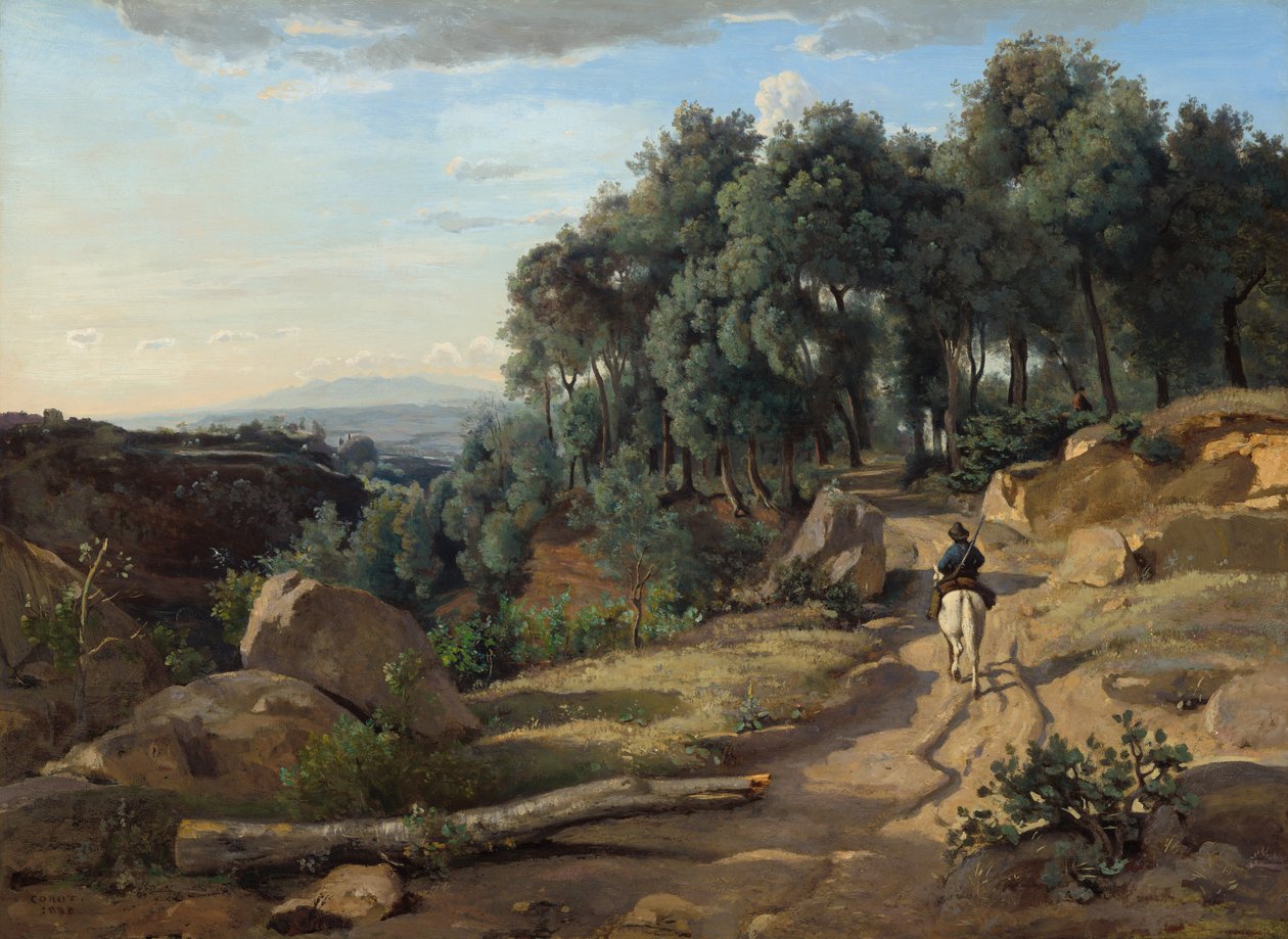 Näkymä Volterran lähellä tekijältä Jean-Baptiste-Camille Corot