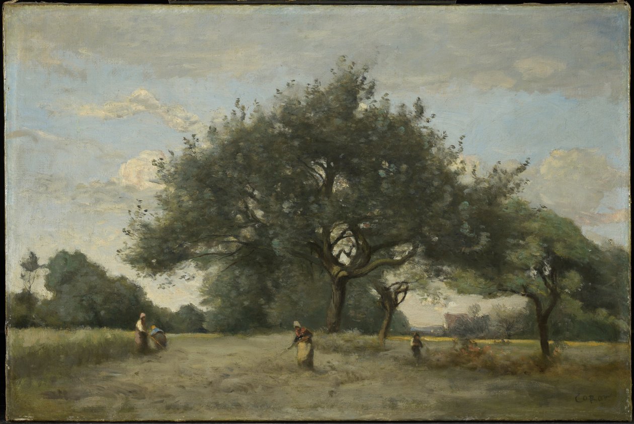 Omenapuita pellolla tekijältä Jean-Baptiste-Camille Corot