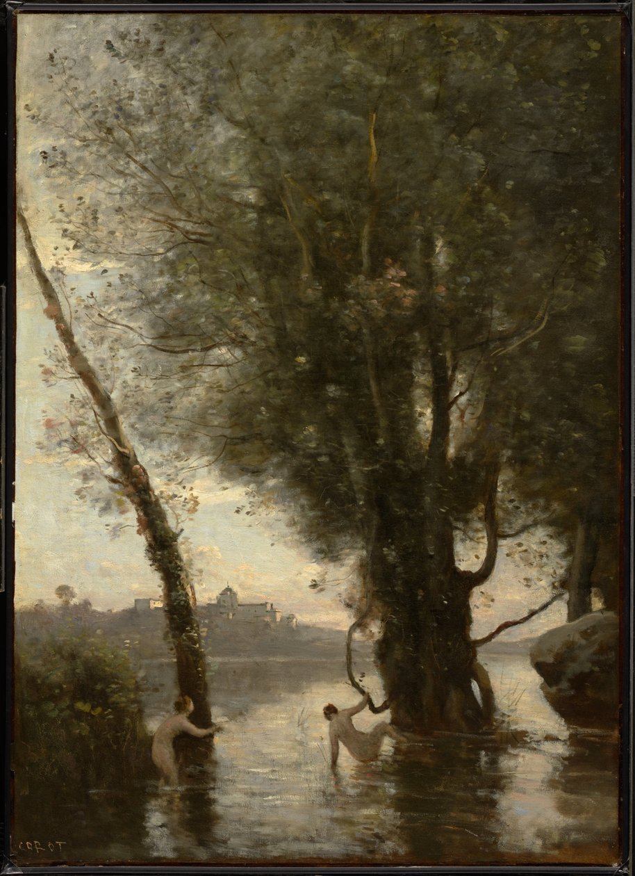Kylpijät Borromeansaarilla tekijältä Jean-Baptiste-Camille Corot