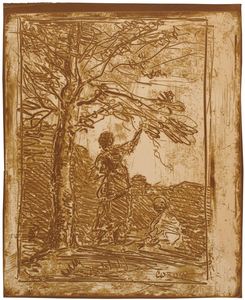 Der Tod und das Mädchen (La Jeune Fille et la Mort) tekijältä Jean-Baptiste-Camille Corot
