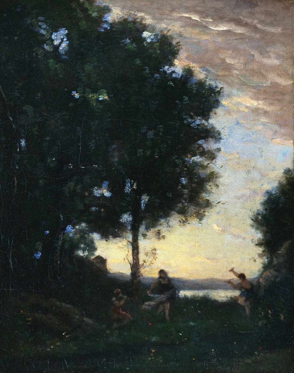 Tanssivat faunit ja nymfit (Fauns and Nymphs Dancing) tekijältä Jean-Baptiste-Camille Corot