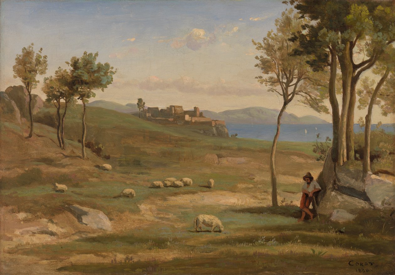 Italialainen maisema tekijältä Jean-Baptiste-Camille Corot
