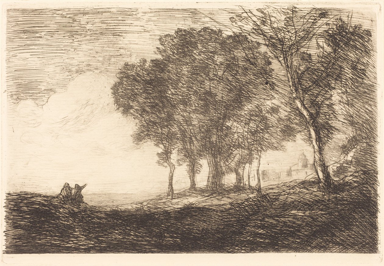 Italialainen maisema tekijältä Jean-Baptiste-Camille Corot
