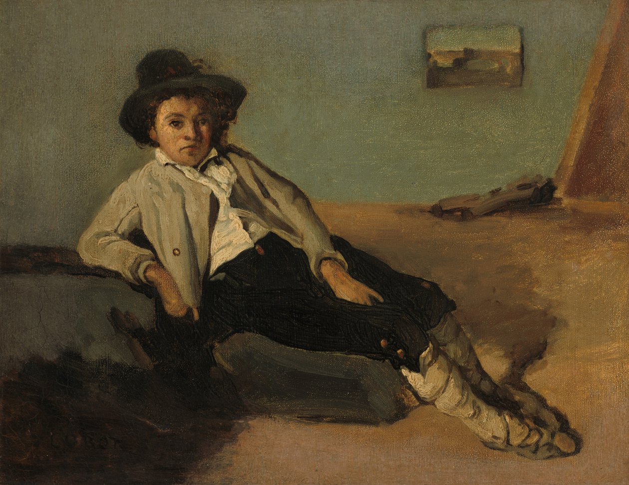 Italialainen talonpoika tekijältä Jean-Baptiste-Camille Corot
