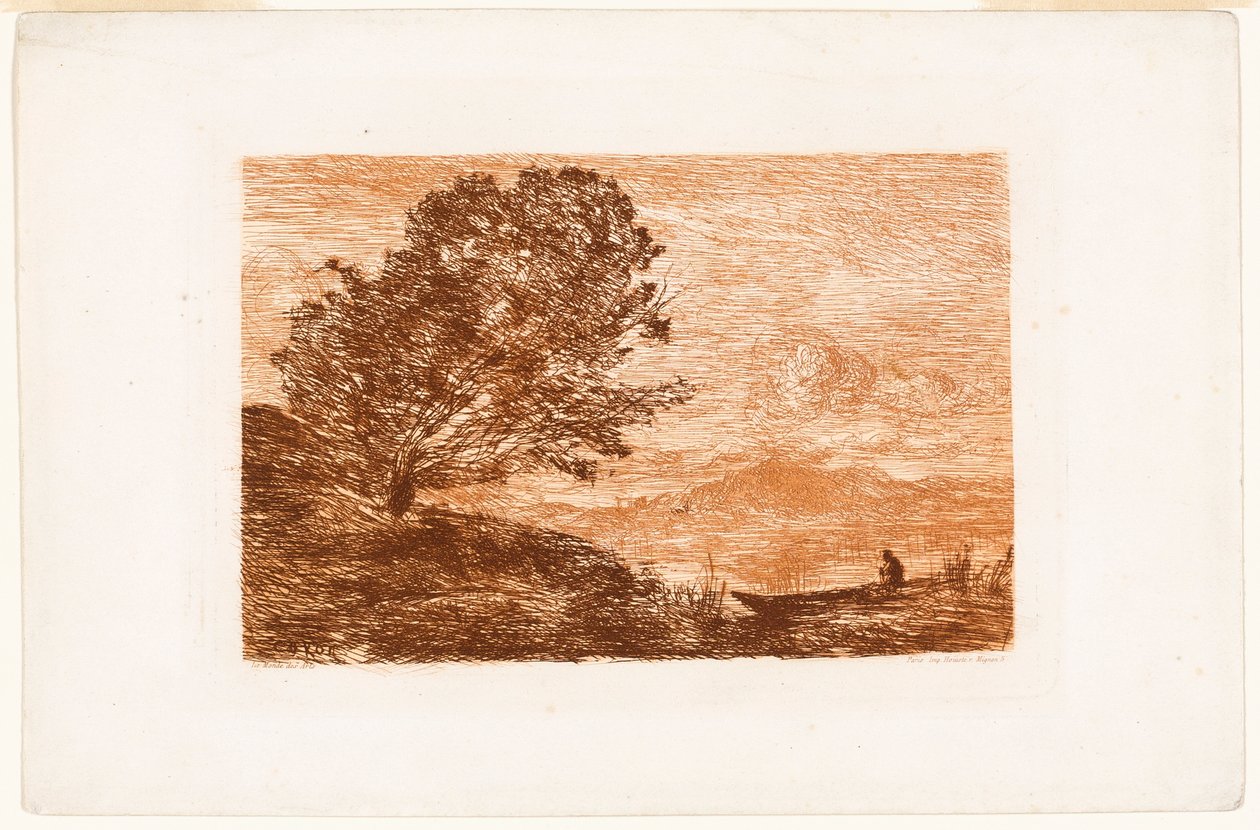 Järvi Tirolissa tekijältä Jean-Baptiste-Camille Corot