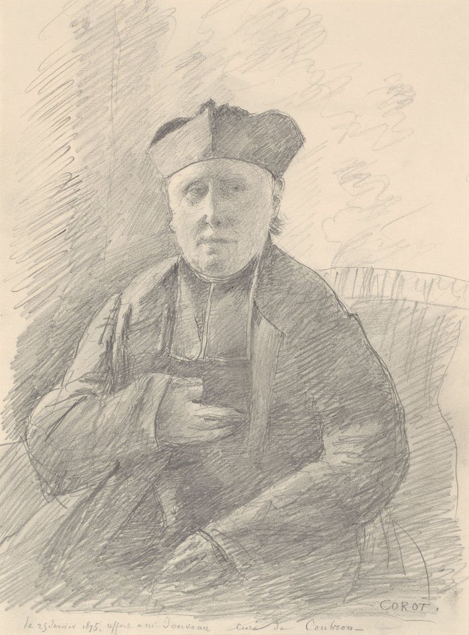 Abbé Jouveaun muotokuva tekijältä Jean-Baptiste-Camille Corot