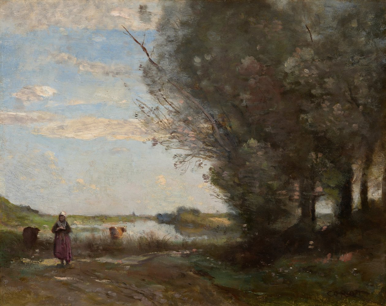 Näkymä joelle tekijältä Jean-Baptiste-Camille Corot