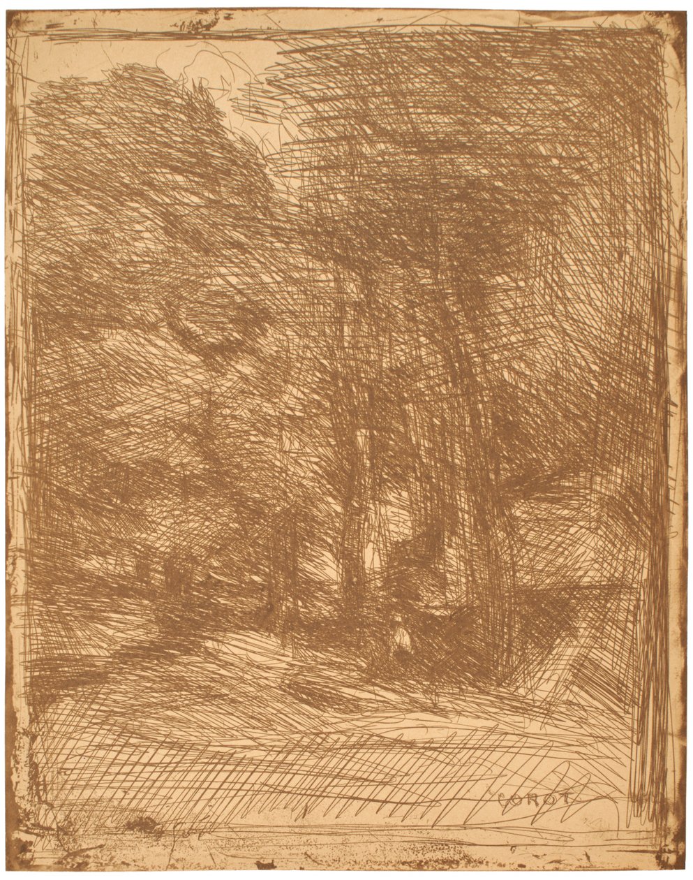 Erinnerung an Bas-Bréau tekijältä Jean-Baptiste-Camille Corot