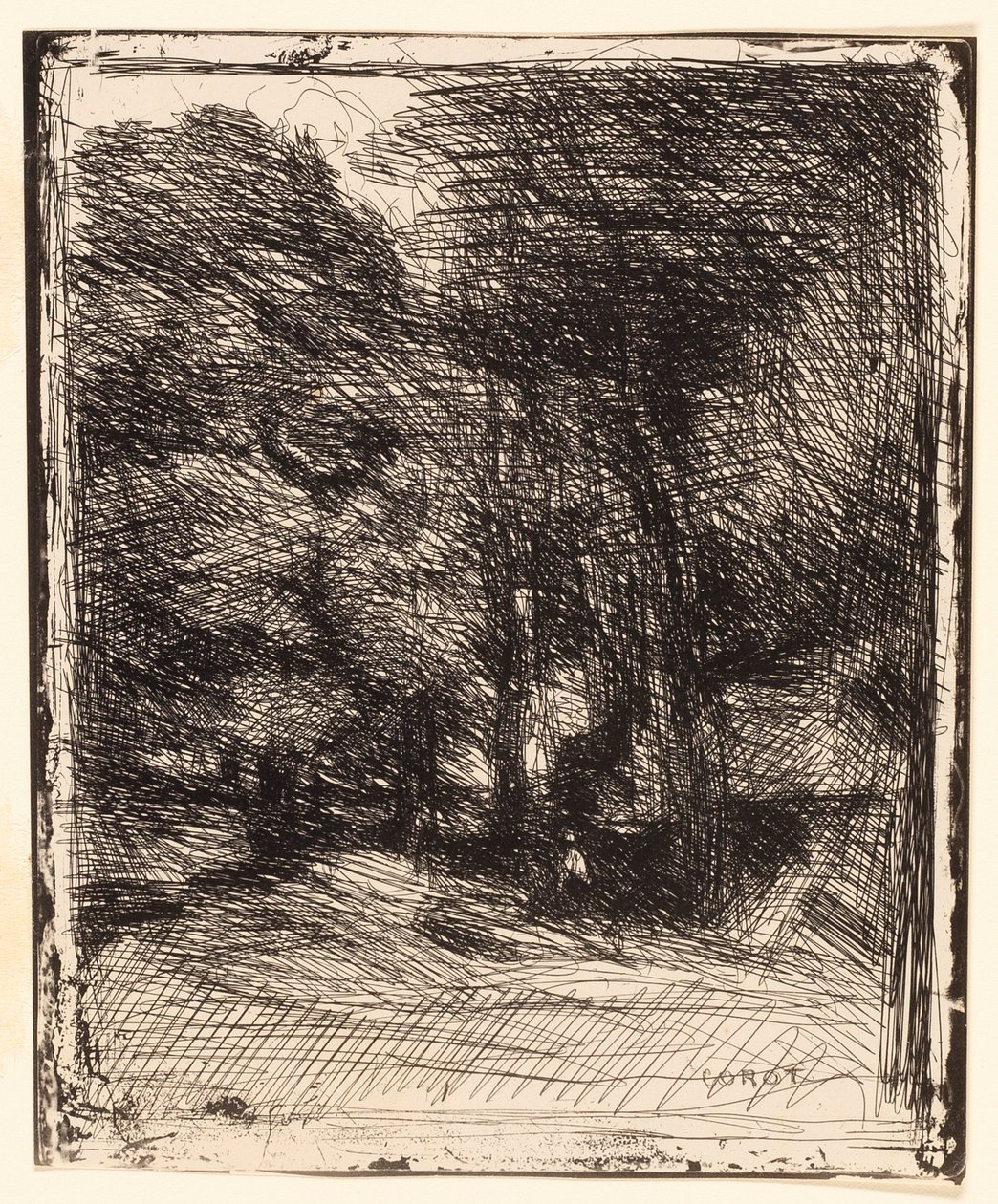 Bas-Bréaun matkamuisto tekijältä Jean-Baptiste-Camille Corot