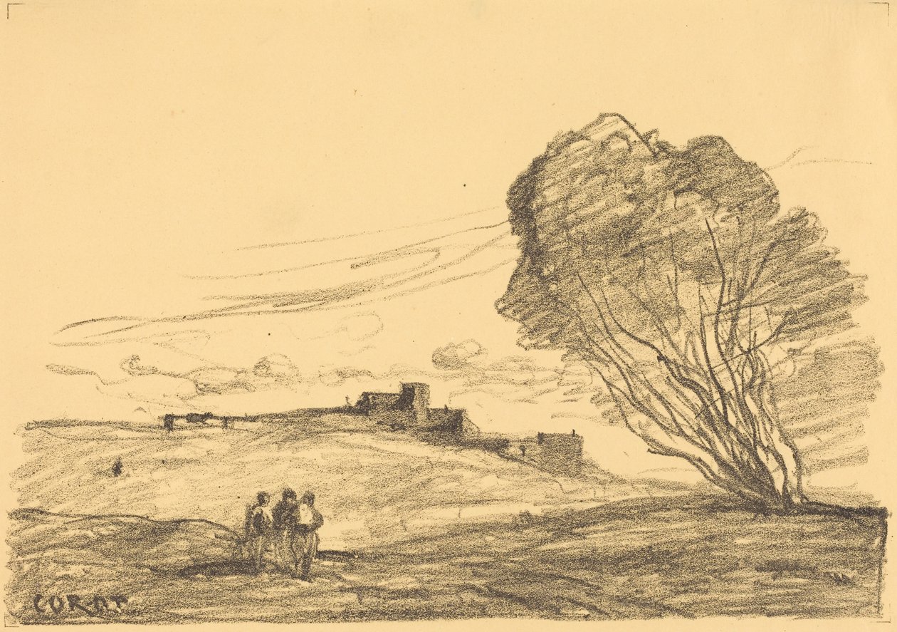 Syrjäinen linnoitus tekijältä Jean-Baptiste-Camille Corot