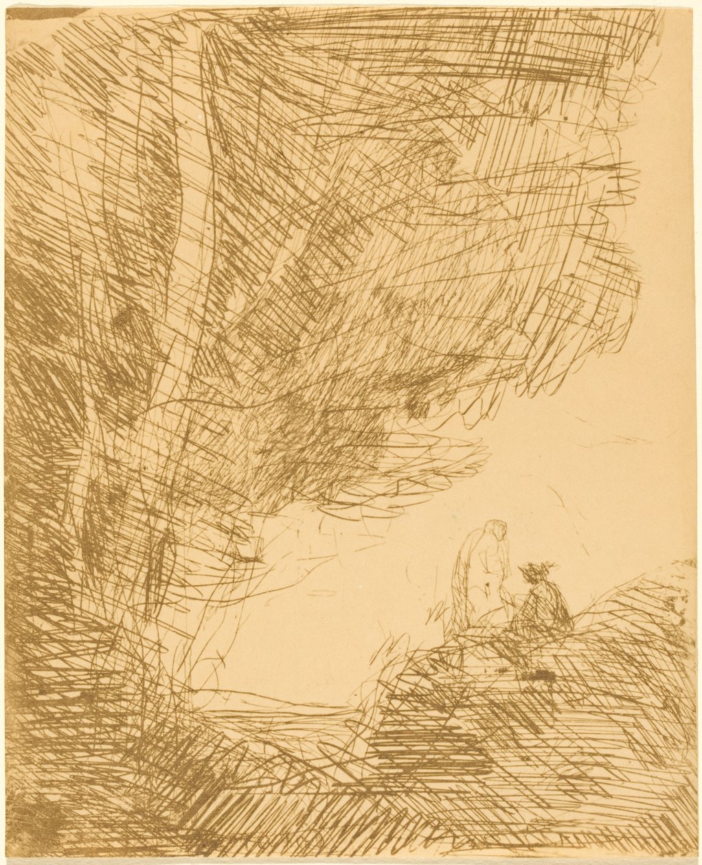 Der Dichter und seine Muse tekijältä Jean-Baptiste-Camille Corot