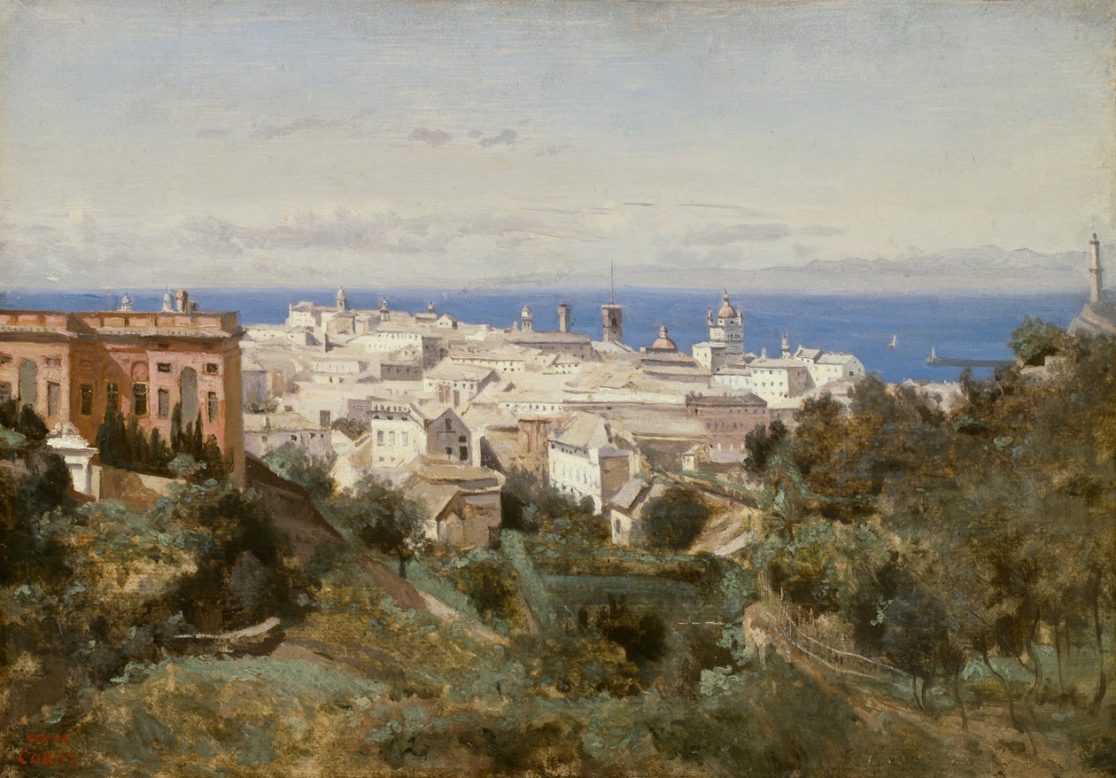 Näkymä Genovaan tekijältä Jean-Baptiste-Camille Corot