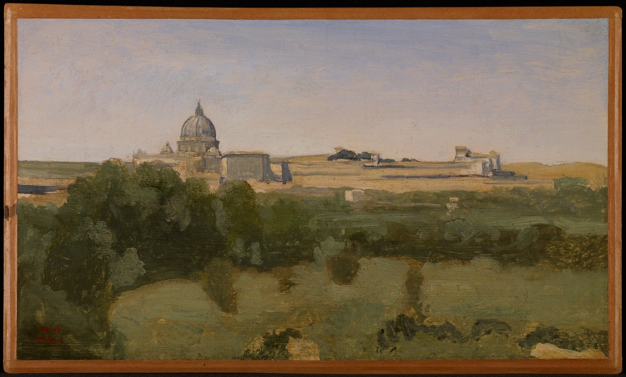 Näkymä Roomaan Monte Pinciolta tekijältä Jean-Baptiste-Camille Corot
