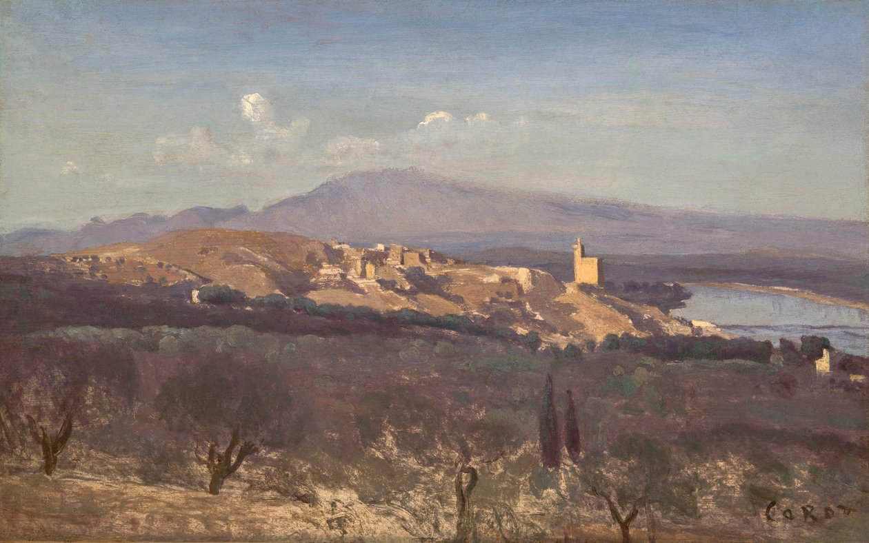 Villeneuve-les-Avignon tekijältä Jean-Baptiste-Camille Corot
