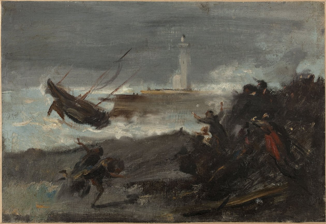 Haaksirikko Dieppen satamassa tekijältä Jean Baptiste Carpeaux