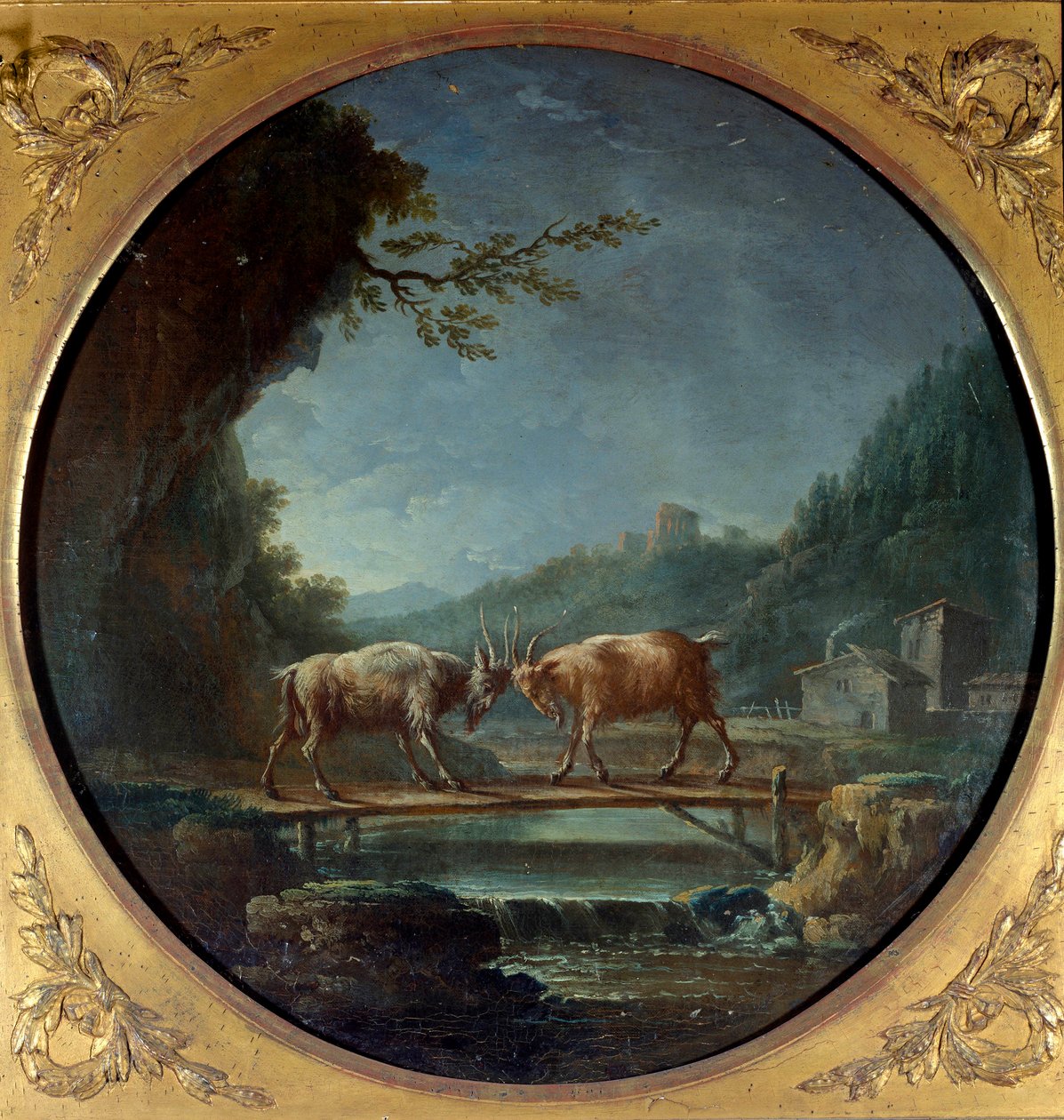 Molemmat vuohet. Kuvitus Jean de La Fontainen tarulle. Jean Baptiste Claudot