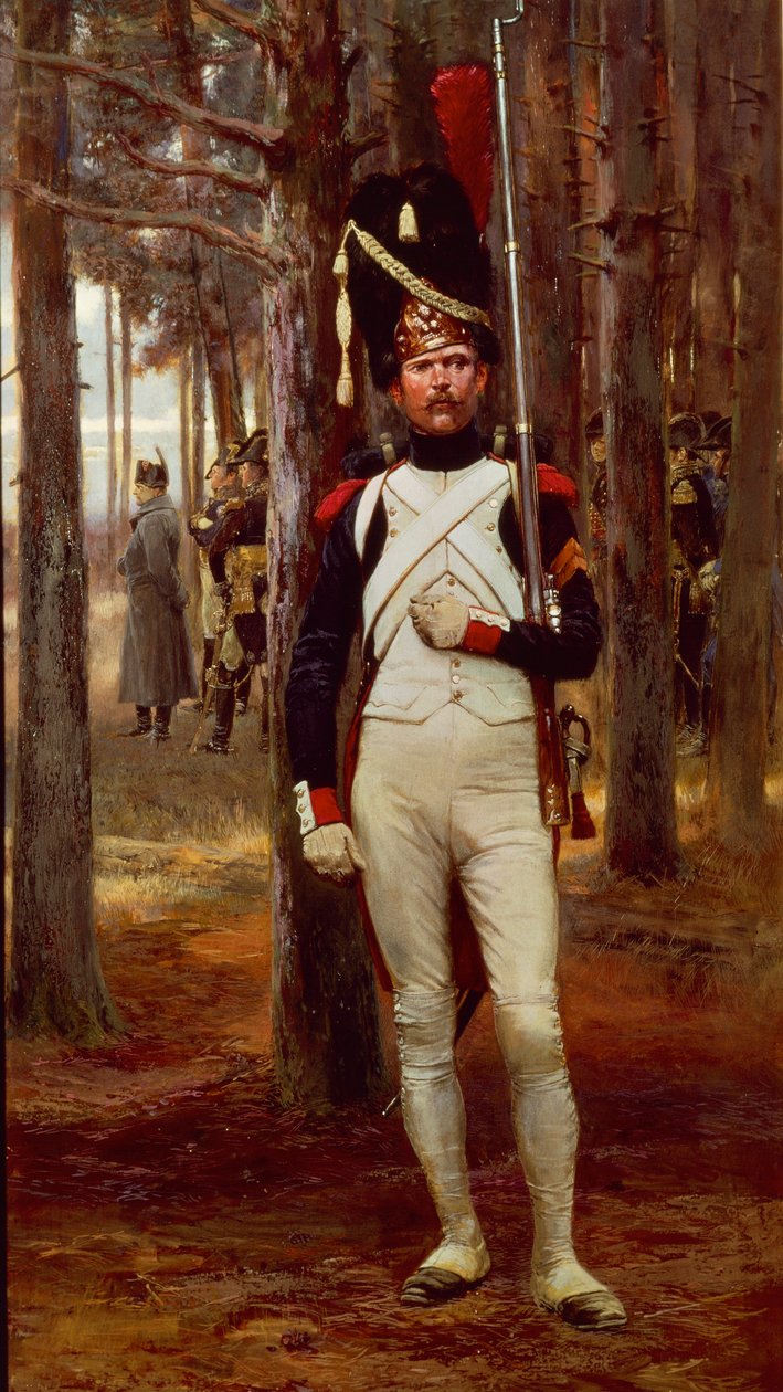 Keisarillisen kaartin jalkakranadieri, Edouard Detaille tekijältä Jean Baptiste Edouard Detaille