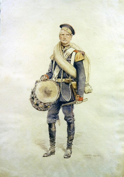 Muotokuva rumpalista tekijältä Jean Baptiste Edouard Detaille