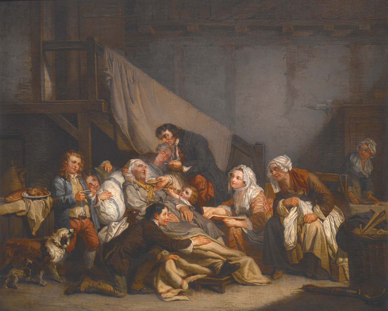 Vanhan miehen kuolema tekijältä Jean-Baptiste Greuze