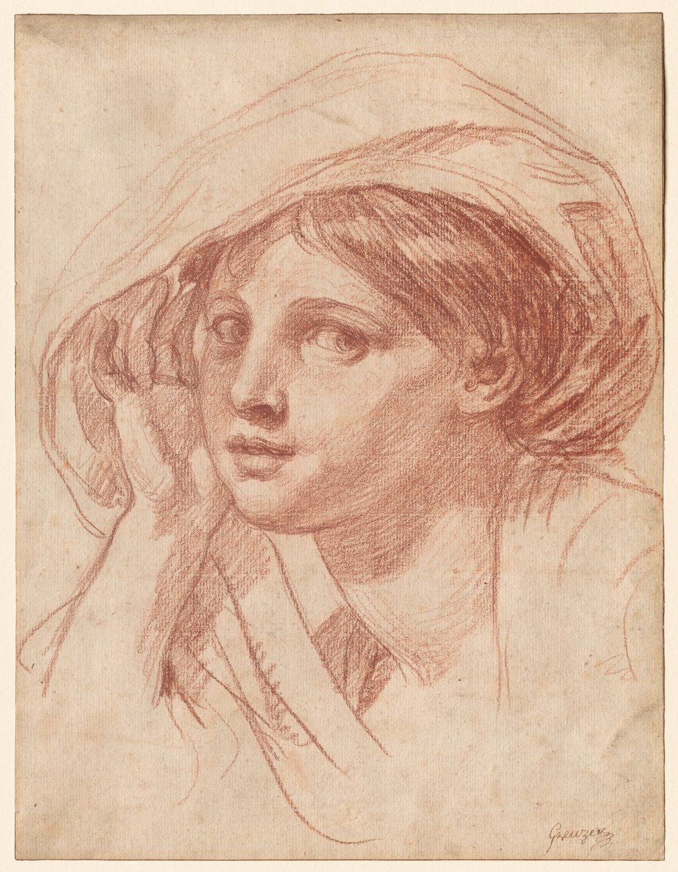 Nuoren naisen johtaja tekijältä Jean-Baptiste Greuze