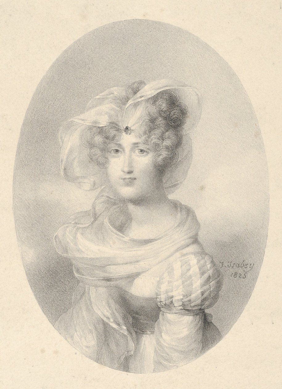 Madame Ditte-Harmiten muotokuva tekijältä Jean-Baptiste Isabey