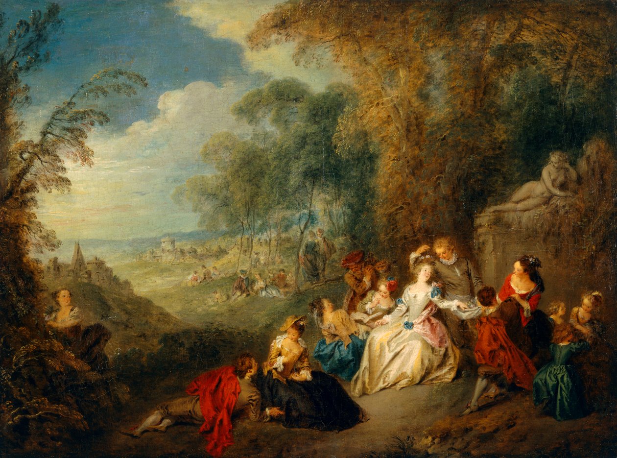 Country Party (öljy kankaalle) tekijältä Jean Baptiste Joseph Pater