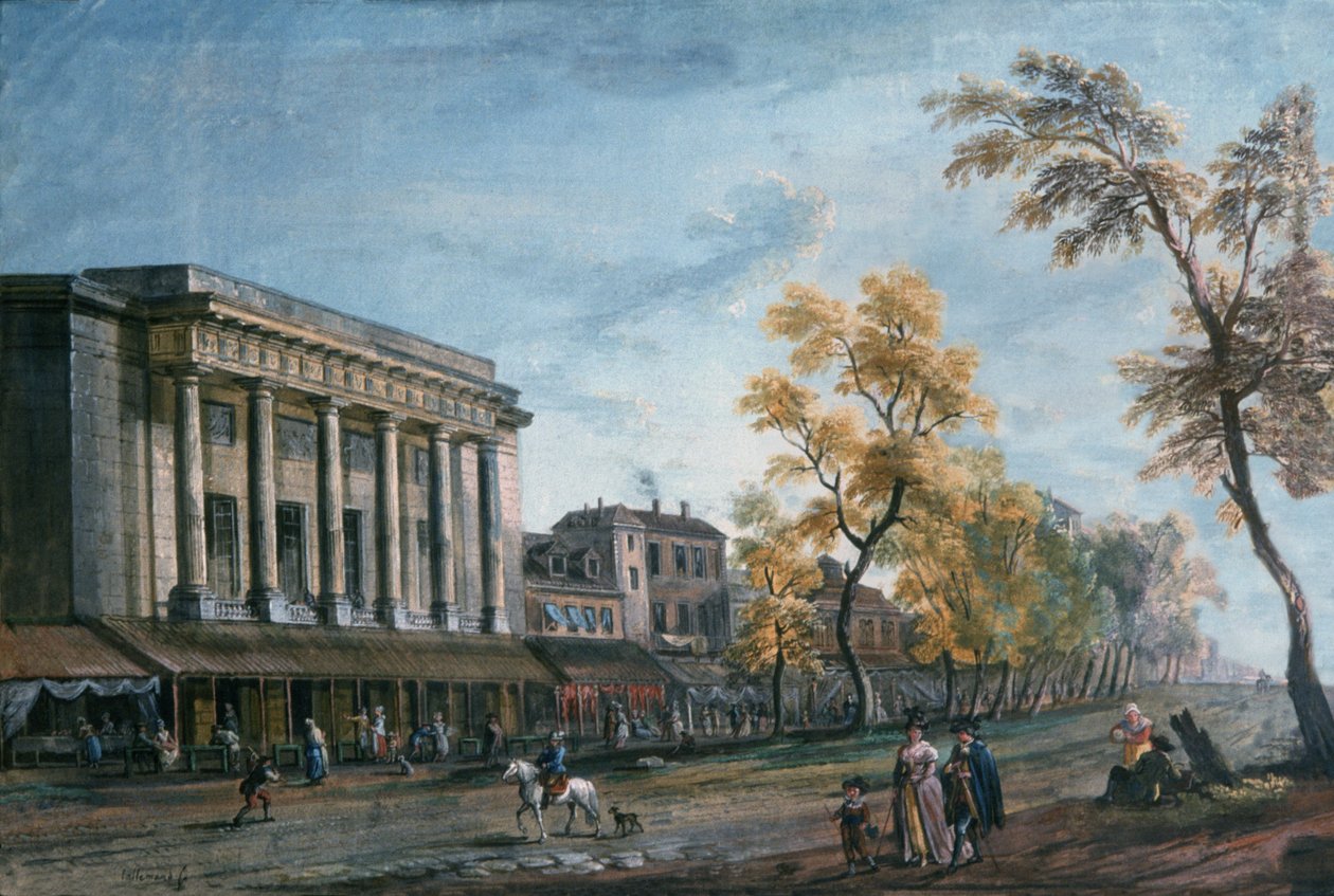 Boulevard du Temple ja Theater des Italiens, Pariisi tekijältä Jean Baptiste Lallemand