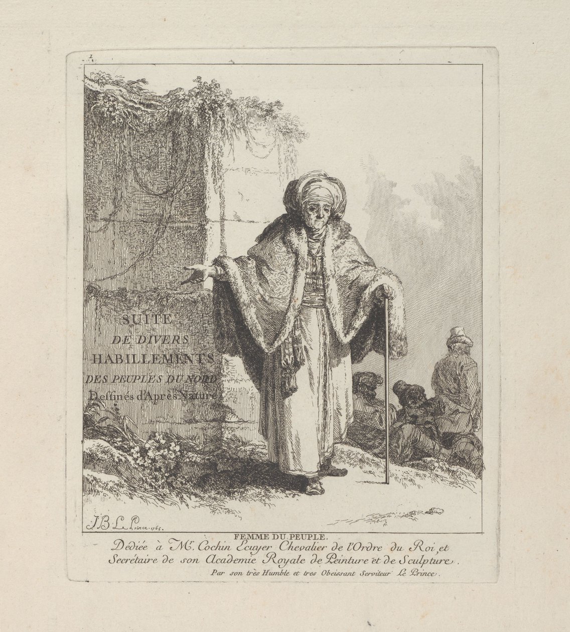 Woman of the People, levy yksi julkaisusta Miscellaneous Clothing of the Northern Peoples tekijältä Jean-Baptiste Le Prince