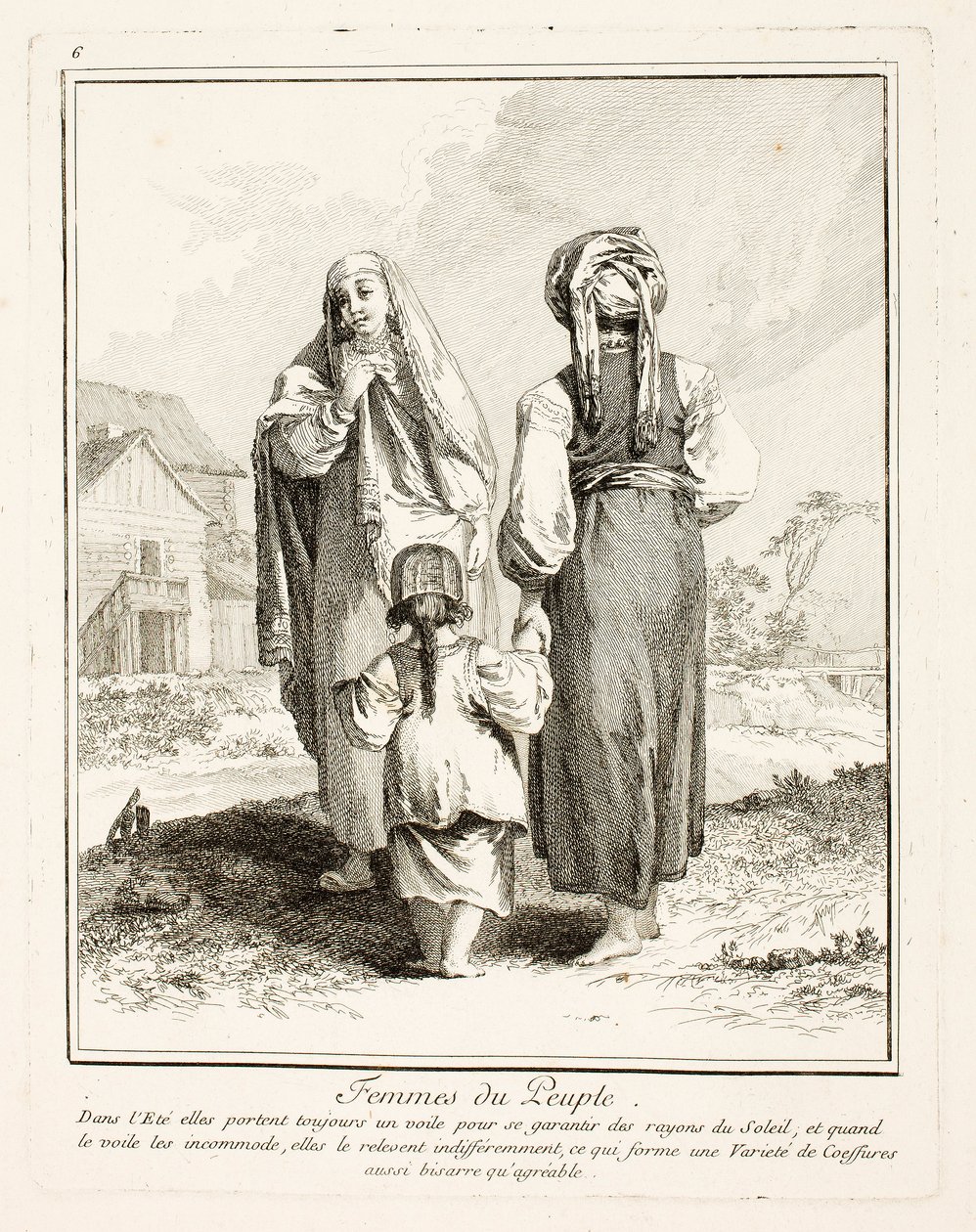 Women of the People, levy kuusi julkaisusta Miscellaneous Clothing of the Northern Peoples tekijältä Jean-Baptiste Le Prince