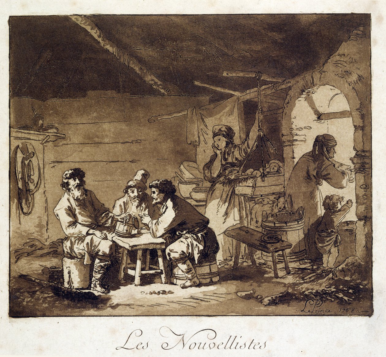 Les Nouvellistes tekijältä Jean Baptiste Le Prince