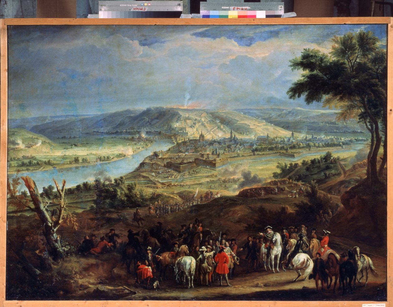 Namurin piiritys vuonna 1692 (The Siege of Namur vuonna 1692). Louis XIV:n ja Vaubanin piiritys kaupungin 29. toukokuuta - 30. kesäkuuta 1692. Jean-Baptiste Martinin maalaus (Jean Baptiste Martin tekijältä Jean Baptiste Martin