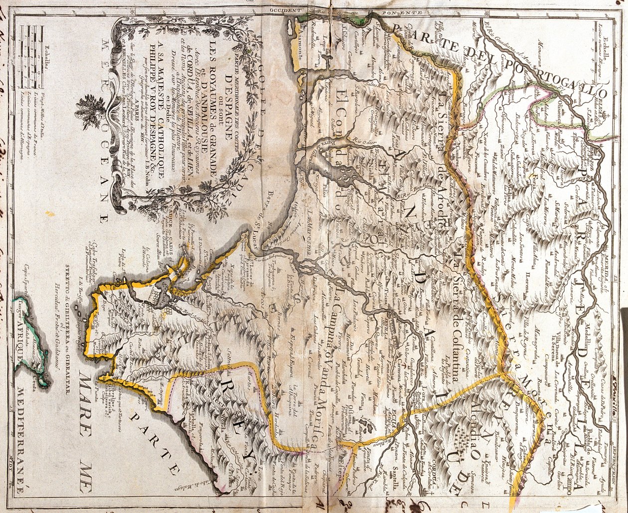 Andalusia, Kastilia-La Mancha, Espanja tekijältä Jean-Baptiste Nolin