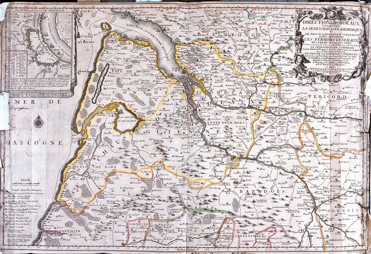 Aquitaine, Ranska tekijältä Jean Baptiste Nolin