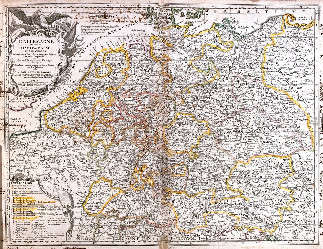 Belgia, Alankomaat, Saksa, Puola (Voivodikunta:  Friuli-Venezia Giulia, Veneton pohjoisosa, Trentino-Alto Adige, Lombardian pohjoisosa), Sveitsi tekijältä Jean Baptiste Nolin