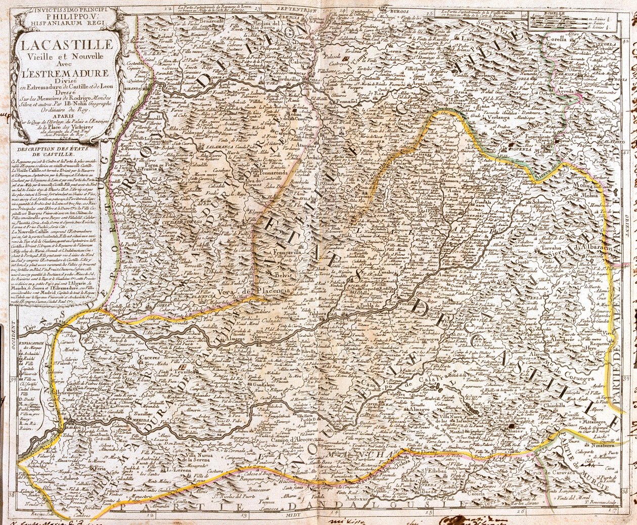 Kastilia ja León, La Rioja, Navarra, Aragonia, Kastilia-La Mancha, Extremadura, Madrid, Espanja. tekijältä Jean Baptiste Nolin