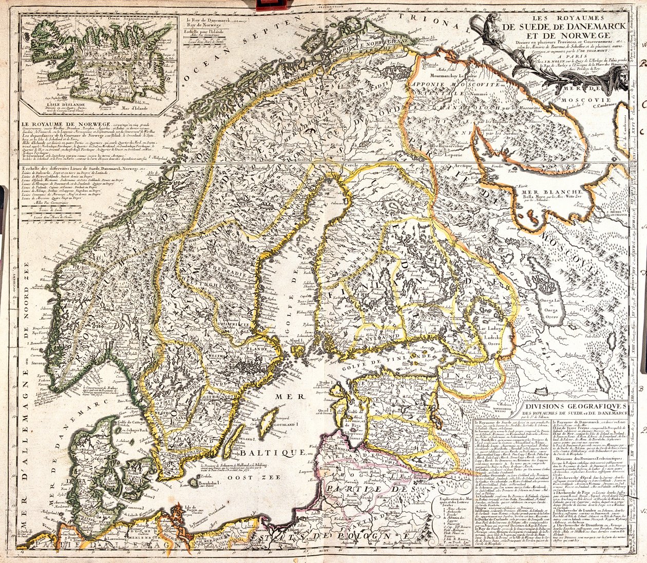 Tanska, Norja, Ruotsi, Suomi, Luoteis-Venäjä, Viro, Latvia, Liettua, Pohjois-Puola. tekijältä Jean Baptiste Nolin