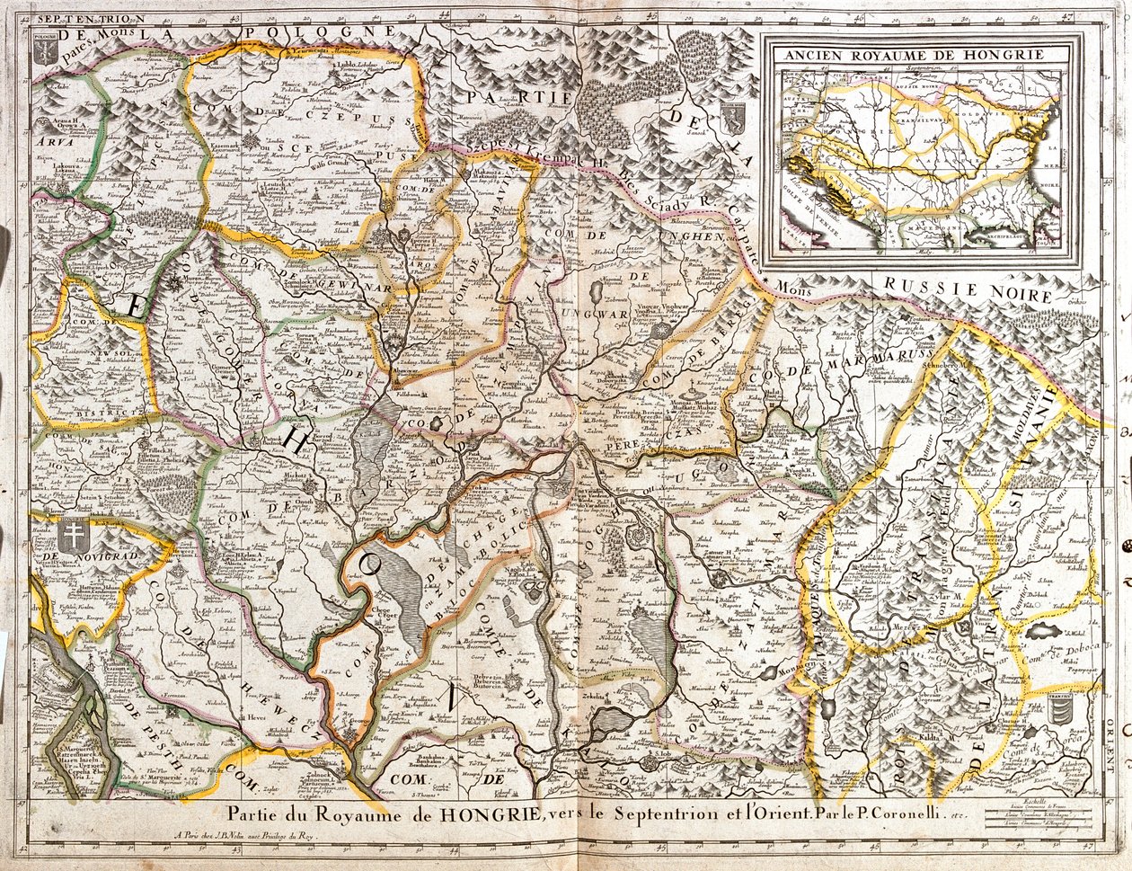 Unkari, Slovakia, Itä-Rumania tekijältä Jean Baptiste Nolin